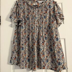 Rose & Olive Vibrant Floral Top